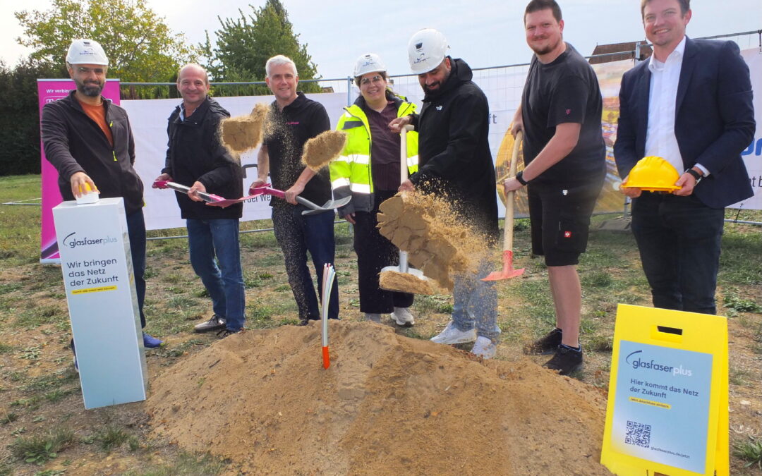 Bau-Kickoff für den geförderten Glasfaser-Ausbau in Gelchsheim