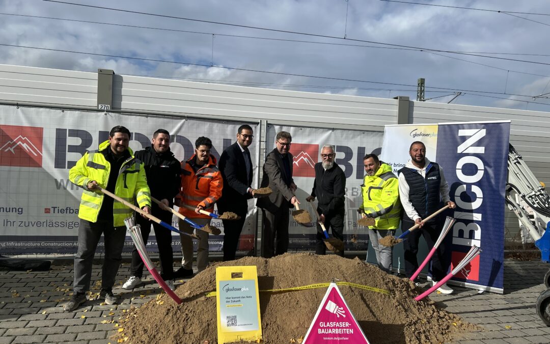Spatenstich für den 2. Bauabschnitt beim Glasfaser-Ausbau in Mörfelden-Walldorf