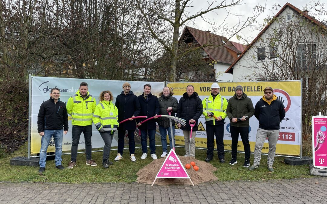 Spatenstich für den Glasfaserausbau in den Ortsteilen Rottershausen und Eltingshausen