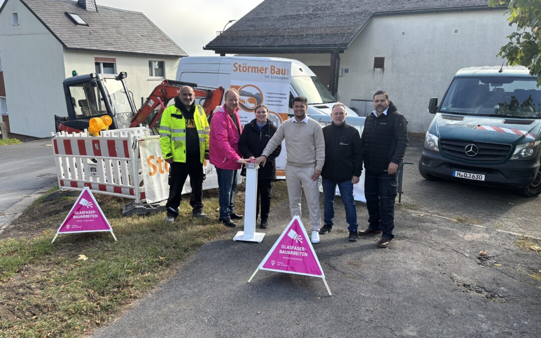 Spatenstich für den Glasfaserausbau in Nordhalben