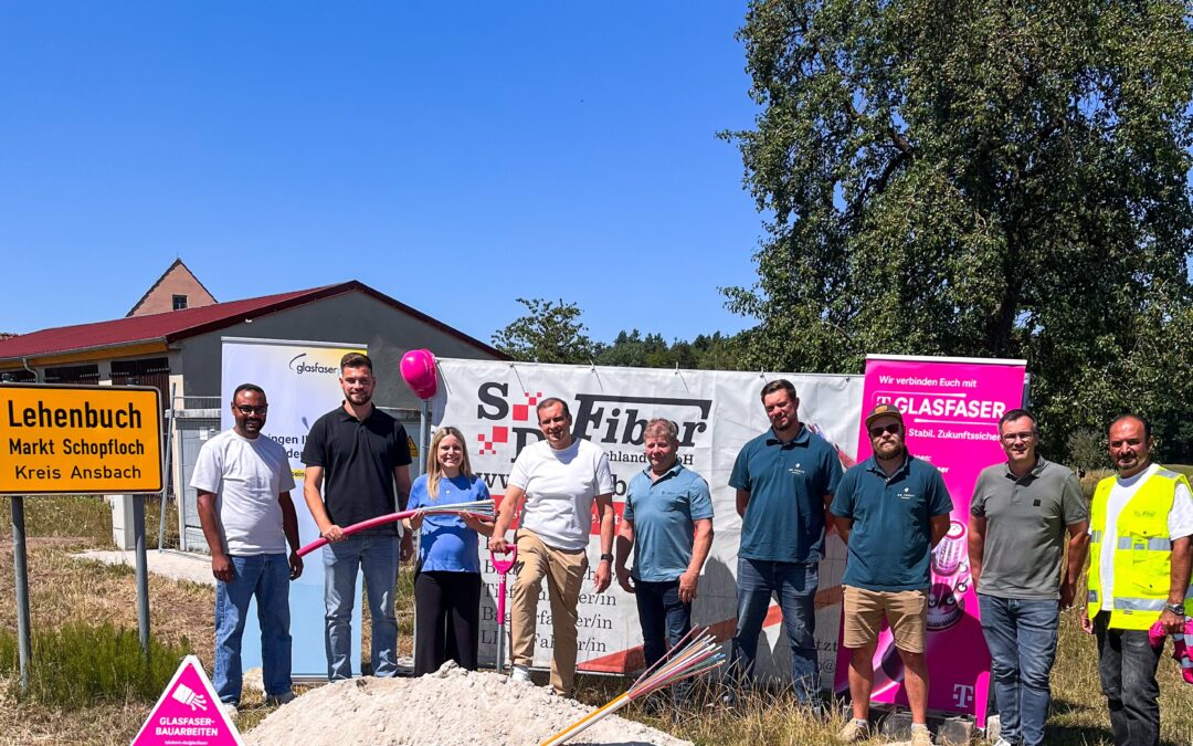 Spatenstich für den Glasfaser-Ausbau in Schopfloch