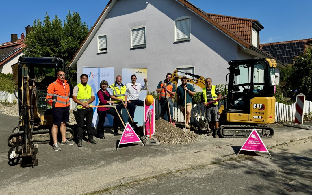 Spatenstich für den Glasfaser-Ausbau in Rottendorf