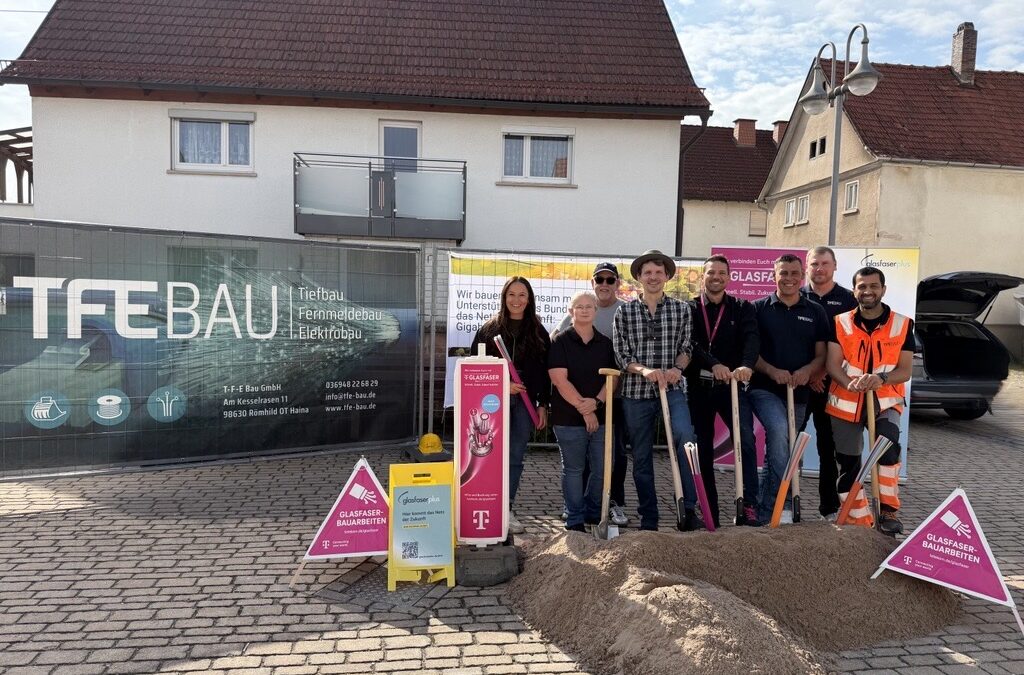 Spatenstich für den geförderten Glasfaser-Ausbau in Schönau a. d. Brend
