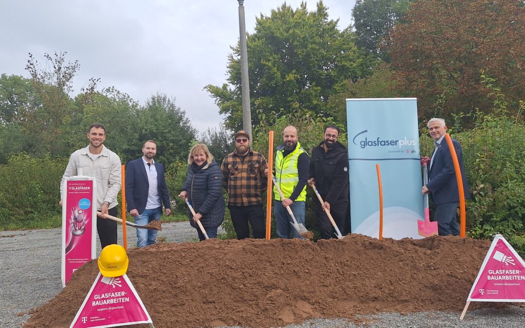Spatenstich für den Glasfaserausbau in Estenfeld