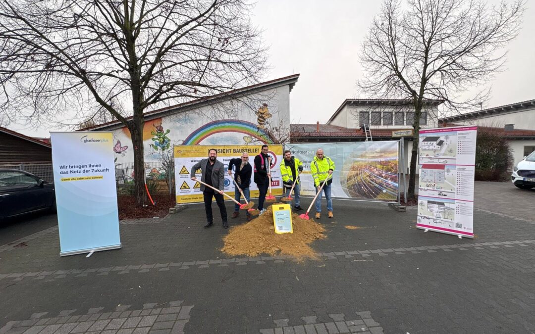 Spatenstich für den Glasfaserausbau in Mörfelden-Walldorf